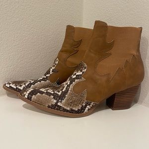 Matisse Snakeskin Bootie